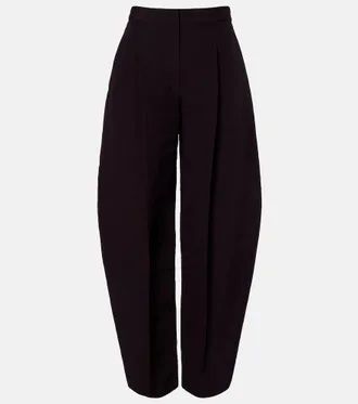 Alaia Ala&iuml;a Poplin barrel-leg pants