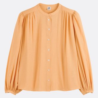 La Redoute Collections Losvallende blouse met ronde hals en lange mouwen