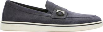 Ferragamo Dark Grey Suede Loafers