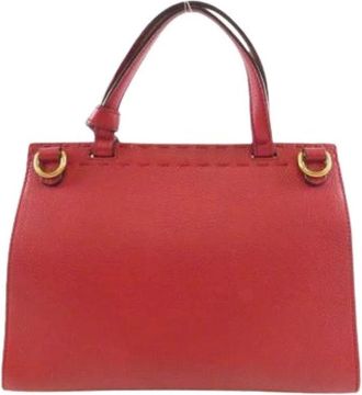 Gucci Pre-owned Vintage Handbag - Dames - Vintage Handtas - Rood - ONE Size - Leer - Vintage