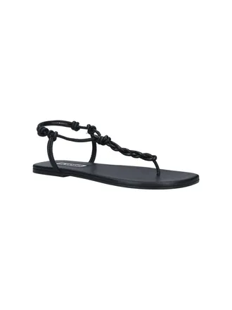 Jil Sander Womens Sandals Black Ovine Leather