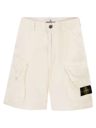 Stone Island Locker sitzende Cargo-Shorts von Stone Island mit weiten Beinen und Kordelzug an der Taille