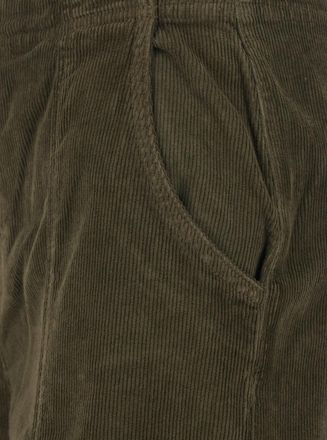 Twinset Womens Brown Ribbed Velvet Pants With Belt Loops Cotton Trousers
