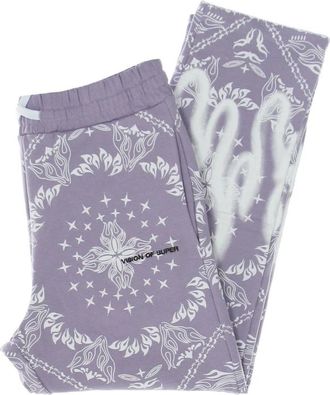 Vision Of Super Bandana Print Lichtgewicht Trainingsbroek - Heren - Sweatpants - Paars - L - Katoen - Broeken