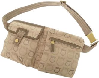 Ferragamo Pre-owned Belt Bags, female, Beige, Size: ONE SIZE Pre-owned Canvas Belt Bag