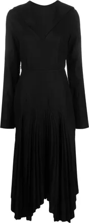 Ioana Ciolacu pleated maxi dress - women - Linen/Flax/Lyocell - S - Black