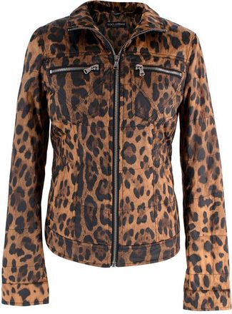 Dolce & Gabbana Dolce & Gabanna Leopard Print Trucker Jacket Size XXS