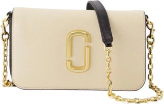 Marc Jacobs Tassen, Dames, Beige, ONE Size, Leer, Snapshot Wallet On Chain