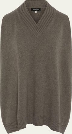 Eskandar A-Line Sleeveless Crossover V-Neck Sweater (Long Length)