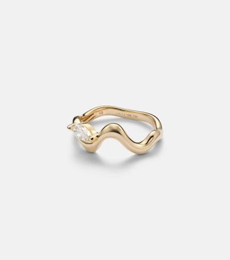 Shay Jewelry Wave 18kt gold (750/1000) ring with diamond