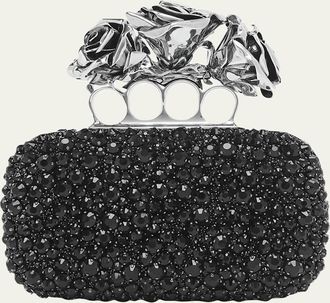 Alexander McQueen Rose Sculptural Crystal-Encrusted Clutch Bag