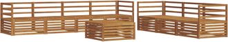 vidaXL Conjunto De Sof&aacute;s De Exterior 8 Uds. Natural Vidaxl
