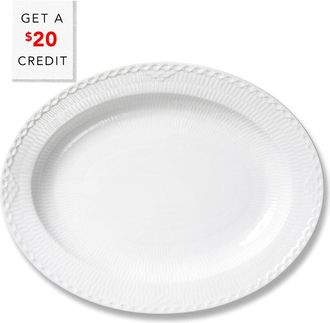 ROYAL COPENHAGEN Fluted Half Lace Oval Platter