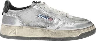Autry Silver Vintage Effect Sneakers