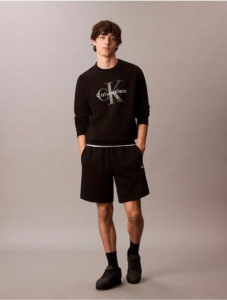 Calvin Klein Jeans Calvin Klein Mens Archive Logo Fleece Shorts - Black - XS