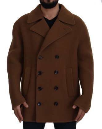 Dolce & Gabbana Brown Nylon Dubbelzijdige Jas Heren Jacket