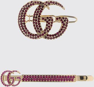 Gucci Set 2 fermagli Gucci in metallo e strass