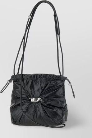 Diesel scrunch-d leather shoulder bag