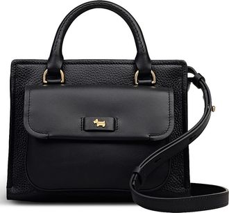 Radley London Talbot Way Small Zip Top Leather Satchel in Black at Nordstrom Rack