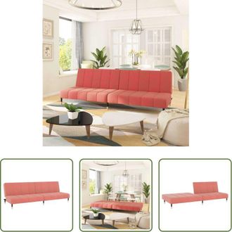 vidaXL Letto a 2 posti - Divano Letto a 2 Posti Rosa in Velluto
