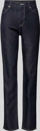 Boss Orange by Hugo Boss BOSS Orange Straight Fit Jeans aus Baumwoll-Lyocell-Mix Modell C_ADA SLIM HR 1.0 in Dunkelblau, Größe 26/32