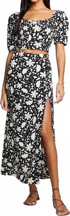 Saltwater Luxe Keldon Crop Top In Black Floral