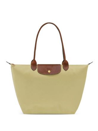 Longchamp large Le Pliage Original tote bag - women - Recycled Polyamide/Polyamide/Calf Leather - One Size - Green