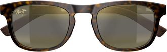 Maui Jim 50mm Polarized Gradient Square Sunglasses in Brown Tortoise at Nordstrom
