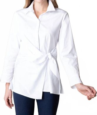 Habitat Side Tie Blouse In White