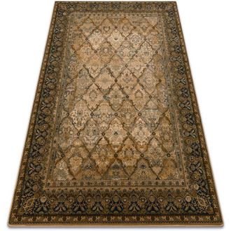 RugsX Alfombra De Lana Superior Grenada Marco, Diamantes, Oriental - Color Co&ntilde;ac Beige 235x350 Cm