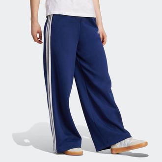 adidas Sporthose ADIDAS SPORTSWEAR W 3S FL PT, Damen, Gr. XL, N-Gr, blau (dunkelblau), Obermaterial: 55% Baumwolle, 36% Polyester, 9% Viskose, Hosen Sporthos