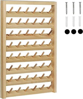 OEM Soporte Plegable Para 48 Carretes De Hilo, Organizador De Madera, Montaje En Pared, Cono, M&aacute;quina De Bordar, Costura
