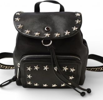 Jimmy Choo London Black Leather Backpack (Pre-Owned)