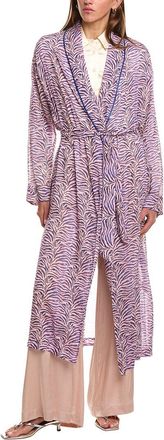 Forte_Forte Forte_Forte Printed Slip Silk-Blend Robe