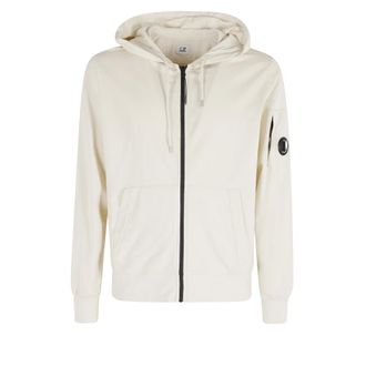 C.P. Company Zip-throughs, male, Beige, Size: L Sweatshirt Lens Full Zipper