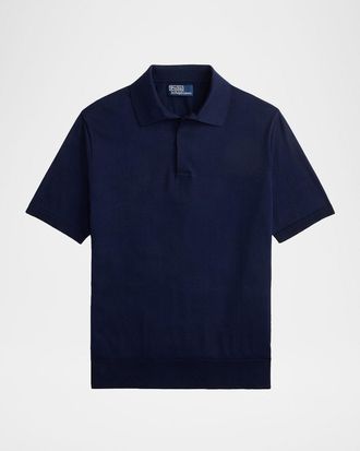 Polo Ralph Lauren Men & apos;s Cotton Knit Short-Sleeve Polo Sweater
