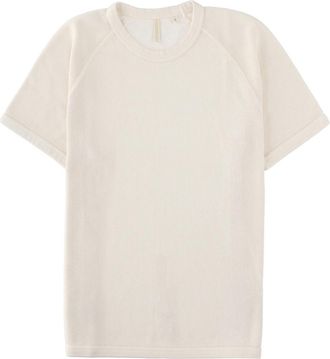 Sunflower White Solid Crew Neck T-Shirt