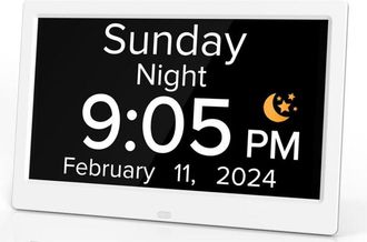 OEM Reloj Despertador Digital De Pared Con Pantalla Grande De 10 Pulgadas (blanco)