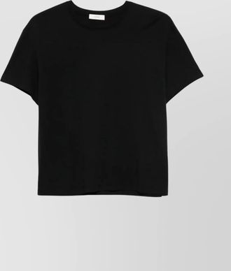 Toteme crew neck t-shirt with short sleeves and straight hem