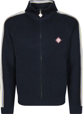 Casablanca Cafe Culture Track Jacket - Heren - Vesten met rits - Blauw - XL - Hoodies & sweatvesten
