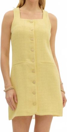 Alexis Tweed Mini Dress In Butter Yellow