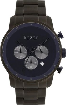 Kazar Horloge aan een armband met een marineblauwe wijzerplaat - Heren - Horloges - Blauw - ONE Size - Accessoires