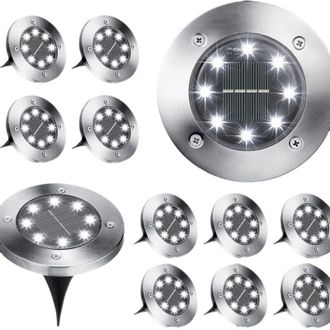OEM 8 Luces Solares Led Para Exteriores, Dise&ntilde;o Elegante, Perfectas Para C&eacute;sped, Jard&iacute;n, Villa, Instalaci&oacute;n Inal&aacute;mbrica Sencilla - Ulisem