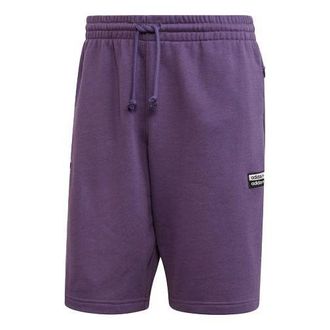 adidas originals Logo Printing Running Sports Shorts Purple FM2237