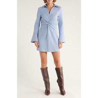Cinq à Sept McKenna Long Sleeve Twist Front Dress in Maritime at Nordstrom Rack, Size 0