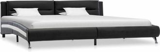 vidaXL Estructura De Cama Negro 160 X 200 Cm Cuero Sint&eacute;tico Vidaxl