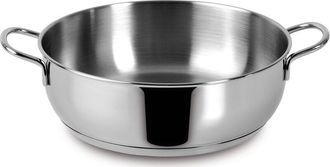 Lagostina Lagostina Every Casseruola Semifonda &Oslash; 24 cm in Acciaio Inox 18/10 con Fondo Lagoseal Plus, Esterno Satinato e Ampie Manicature, Adatta a Tutte le