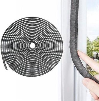 No Brand Cinta De Sellado Autoadhesiva - 9 Mm (ancho) X 15 Mm (profundidad) X 5 M (largo) - Para Puertas, Ventanas, Armarios, Burlete Anti-insectos, Color Gris