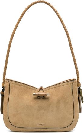 Isabel Marant Vigo suede shoulder bag - women - Calf Leather/Calf Suede/Cotton - One Size - Brown