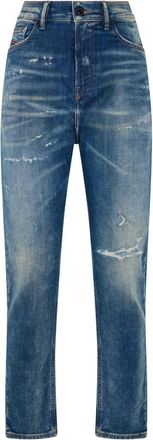 Diesel D-Vider-T High Waist Jeans - Heren - Slim Fit Jeans - Blauw - W28 - Katoen - Jeans
